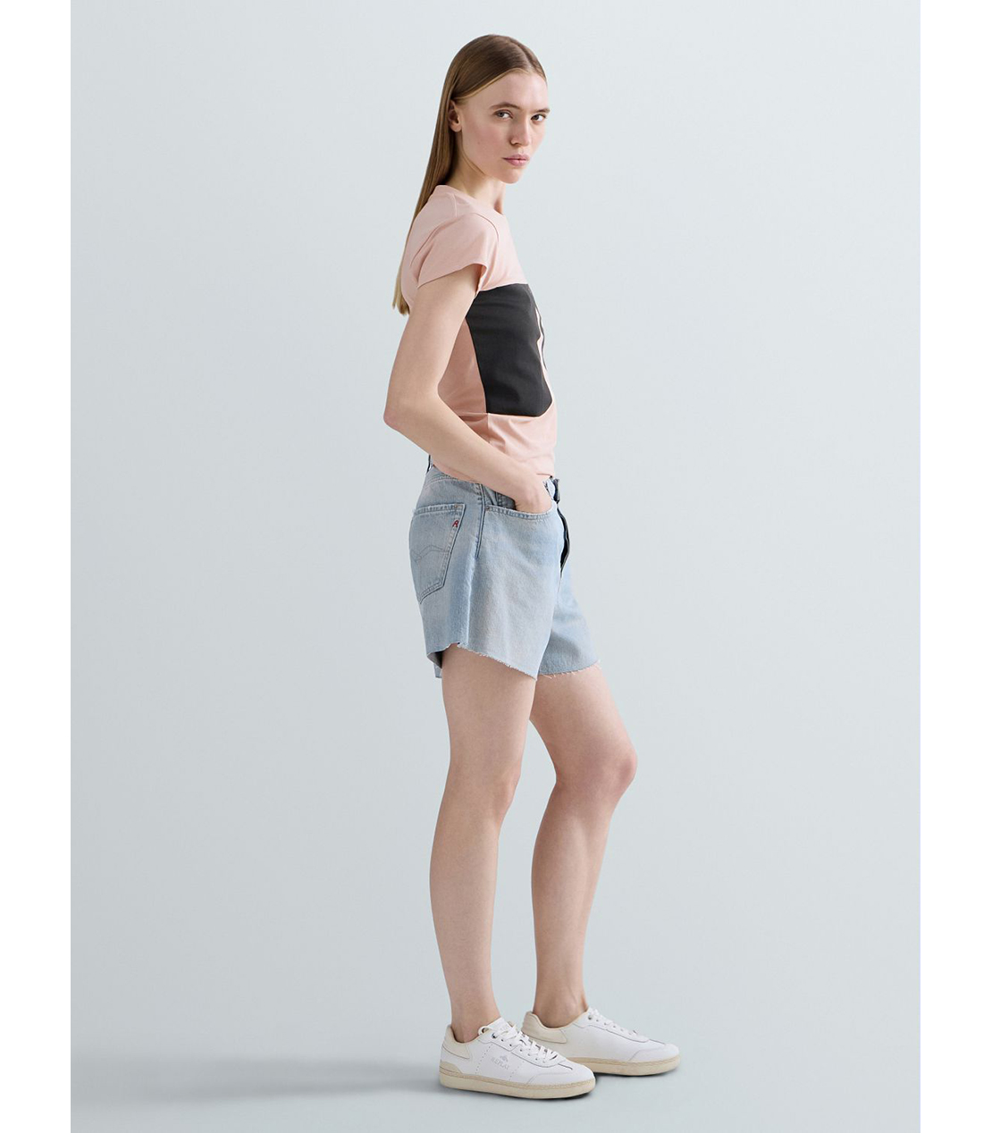 ストレッチコットングラフィックTシャツ 詳細画像 ピンク系 4